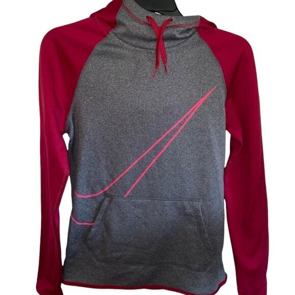Nike pink and gray dri fit hoodie - Picture 1 of 10